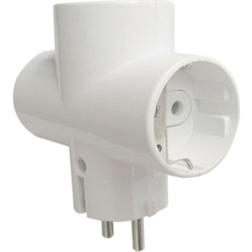 1 To 3 Way European Type Conversion Socket EU Standard Power Adapter Wall Socket 16A 110-250V Travel Plugs 1000W