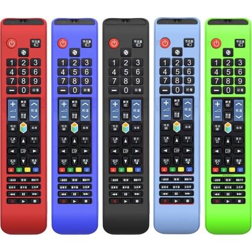 Dustproof Non-Slip Storage Cover Soft Silicone Protective Case for Samsung TV Remote Control BN59-01178R/L AA59