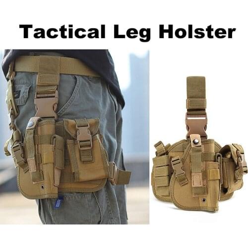 Adjustable Pistol Holster Drop Thigh Holster Pouch Hunting Military Nylon Holster Hunting Accessories For Glock 17 19 Beretta M9