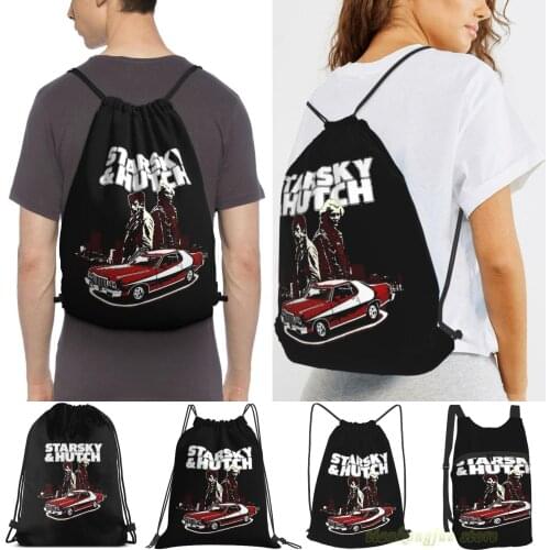 Men Sackpack Strap Bags Starsky & Hutch Women Purpose Drawstring Backpacks Outdoor Travel Backpacks For Gym Training Fitness Bag