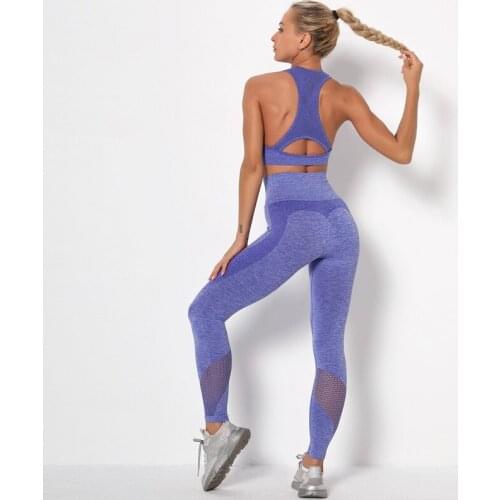 Yoga Sports Suits Seamless Yoga Set Women Fitness Clothing Sportswear Padded Push-up Sports Bra Woman Gym Leggings