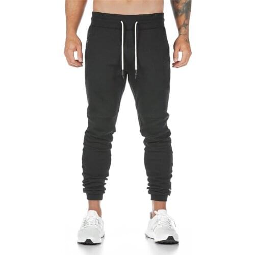 Joggers Sweatpants Mens Slim Casual Pants Solid Color Gyms Workout Cotton Sportswear Autumn Male Fitness Crossfit Track Pants