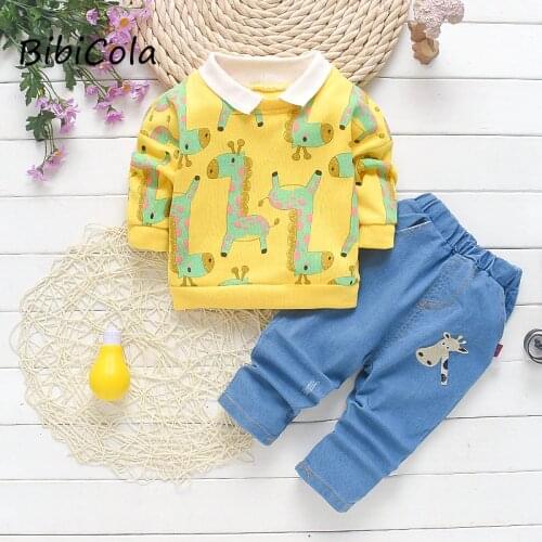 BibiCola Spring Autumn Baby Clothing Sets Children Boys Tracksuits Kids Brand Sport Suits Kids Long Sleeve Shirt +pants 2pcs Set