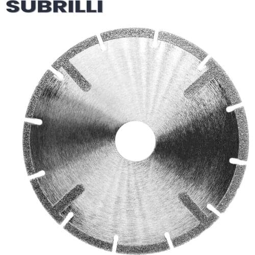 SUBRILLI 1PC 5Inch 125mm Electroplated Diamond Saw Blade With Protection Reinforced Cutting Discs for Marble Tile