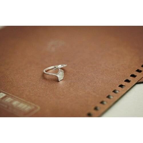 Trendy Ginkgo Biloba Ring Gold Silver Color Ginkgo Biloba Promose Rings Women Girl World Of Warcraft Overwatch Aros