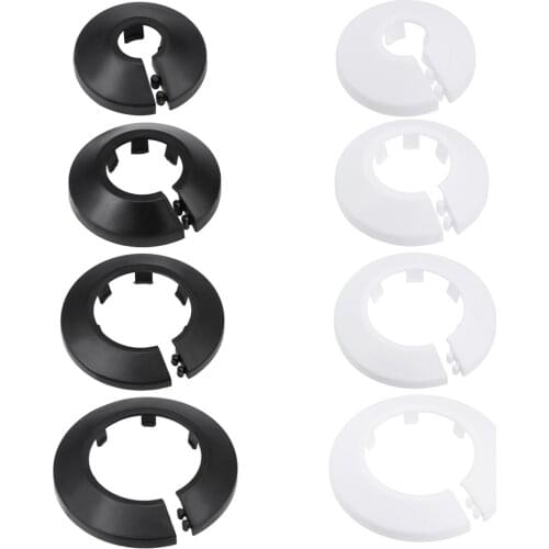 4Pcs Pipe Collar 13/17/21/25/33/35/41.5/44/50/64/75/90mm PP Radiator Escutcheon Pipe Cover Decoration White/Black