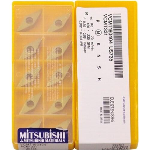 VCMT160404 US735 100% Original carbide insert with the best quality 10pcs/lot free shipping