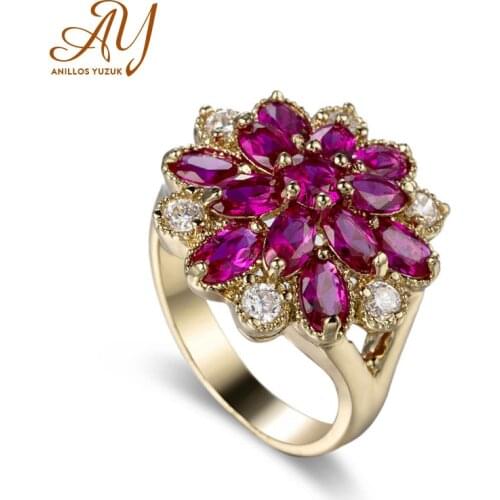 Anillos Yuzuk Luxury 925 Sterling Silver Pink Topaz Brilliant Rings For Women Bridals Engagement Wedding Flower Rings Jewelry