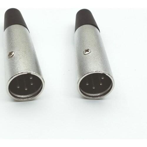 10PCS XLR PLUG 4 PIN CONNECTOR MUSIC DESK AUDIO MIC MALE ADAPTER