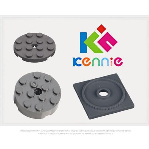 100pcs/lot Kennie 4x4x2 Round Brick Strap Hole board Plate 2x2 round w. hole Bottom W. Turntable NO.60474 NO.61485 NO.87081