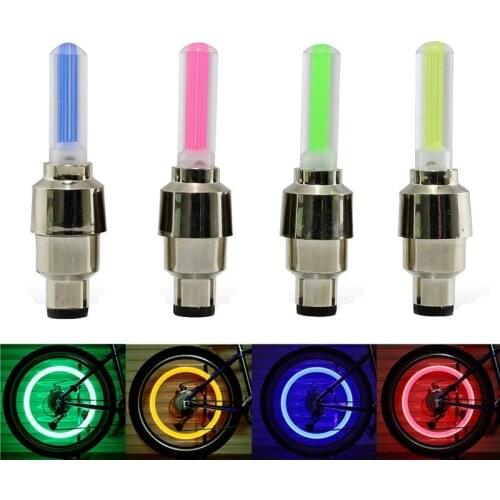 2PCS Bicycle Lights Motion Sensor LED Lights with Batteries for Road MTB Mountain Bike Tyre Tire Valve Bicycle Accessories