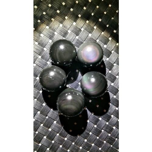 2 cm RAINBOW !! NATURAL Colourful Obsidian QUARTZ CRYSTAL Sphere Ball RARE