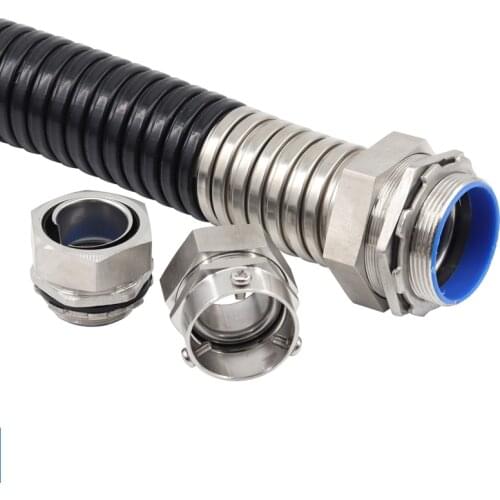 5PCS Out Diameter 8/10/12/16/20/25/32mm Tube M161/8''/ 1/4'' 3/8' Male Thread Plastic-Coated Metal Hose Pipe Fittings Connector