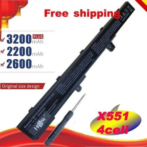 Special price 4cell laptop Battery A31N1319 A41N1308 For ASUS X451 X451C X451CA X551 X551C X551CA