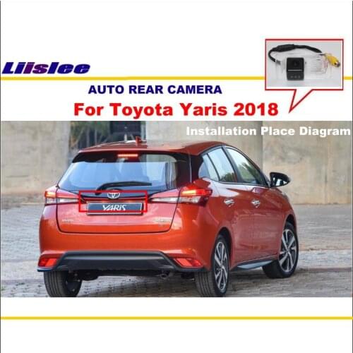 Liislee Car Back Up Parking Camera For Toyota Yaris 2018 Rear View Reverse Camera License Plate Light Waterproof Night Vision