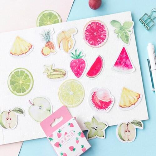 Free shipping 56boxes Colorful Fruit Stickers paper Washi Scrapbooking Sticker Diy Decorative Stickers Label For Gift