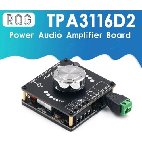 ZK-502H HIFI Bluetooth 5.0 TPA3116D2 Digital Power Audio Amplifier board 50WX2 Stereo AMP Amplificador Home Theater AUX USB