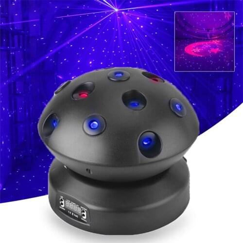 DMX Blue Laser Beam Moving Head Red Sky Star Moon Patterns DJ Disco Bar Dance Party Wedding Decor Stage Lighting Effect