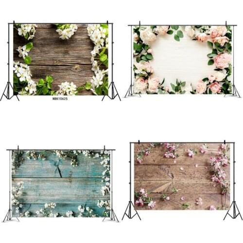 Flower Background Wooden Board Photo Photography Background Cloth Rose Flower Wedding Party Props Decoration