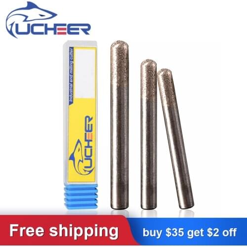 UCHEER 1pcs Sintered ball stone engraving bits milling cutter carving tools diamond router bits end mill cnc tools