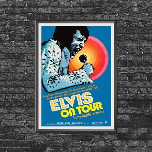 Elvis On Tour - Elvis Presley King of Rock Cinema Movie Poster Wall Painting Home Decoration (No Frame)