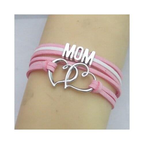Fashion MOM bracelet love mom pink Bracelet best gift for mom i love mom bracelet