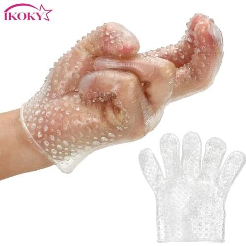 Finger Sleeve Flirting Finger Gloves Adult Games Sex Toys for women Clitoris Stimulator Adult Products Female Masturbation