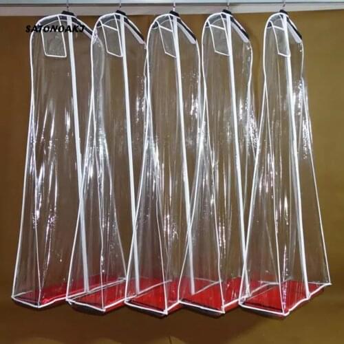 180cm Cheap Wholesale Transparent Solid For Wedding Dress Dust Cover Extra Large Waterproof PVC Clothing Garment Bag Online Shop