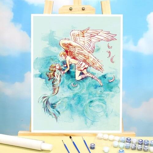 Unknown Star-cross'd Lovers DIY Paint By Numbers Complete Kit Acrylic Paints 50*70 Oil Painting Handmade For Adults For Art