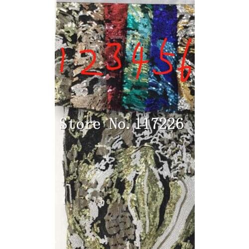 Latest Design high quality sequin lace fabric Wholesale price embroidery African net lace fabric