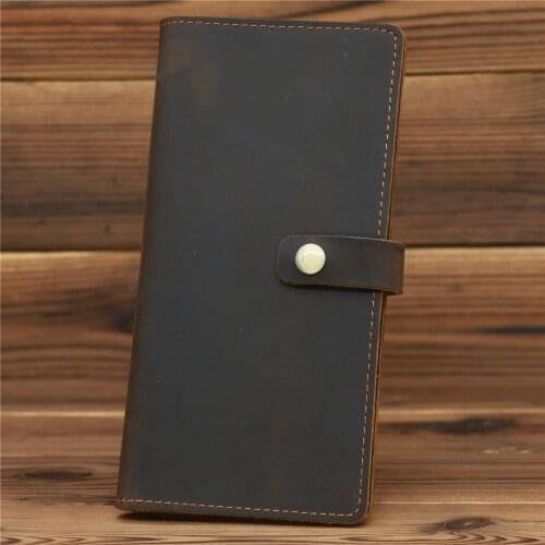 Genuine Real Leather Passport Cover Engraved Covers for Full Grain Leather long wallet Card Holder Gift for Him 1049