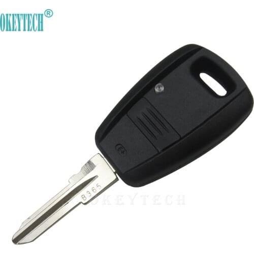 OkeyTech Remote Car Key Shell for Fiat Punto Stilo 500 Ducato Bravo Panda 1 Button Replacement Transponder Key Case GT15R Blade