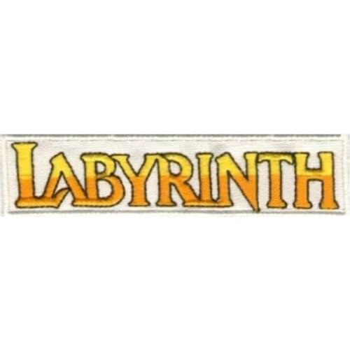 4.7'' Labyrinth Film Logo Embroidered iron on Patch Jareth The Goblin King David Bowie Sarah