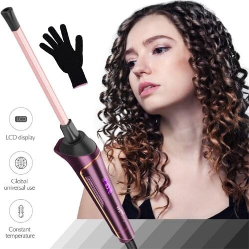 CkeyiN Professional Hair Curler Ceramic Curling Iron Hair Waver Styling Tools Electric Hair Curlers Portable Lady Hair Curlers