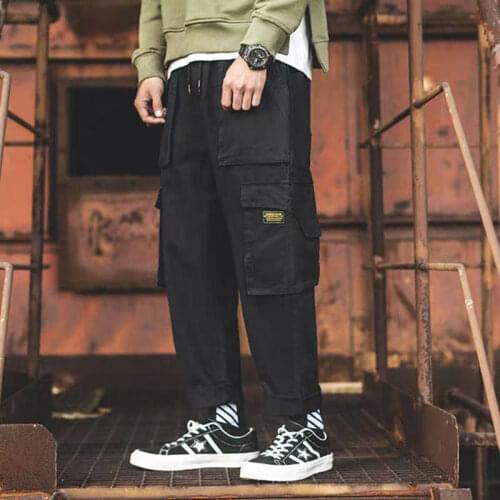 Dropshipping 2021 spring and summer new streamer pocket Harlan tooling pants Elastic Waist mens sweatpants tactical Pants