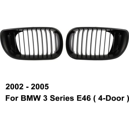Kidney Grille Grill for BMW 3 Series E46 Sedan Wagon 316i 318i 318d 320i 320d 323i 325i 330i 330d 51137030545 51137030546