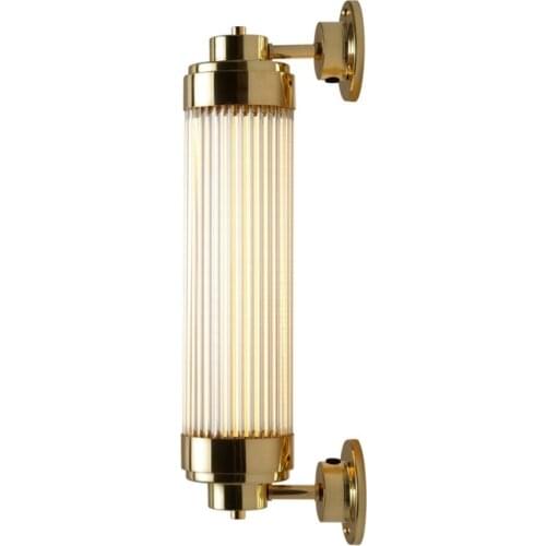 Modern minimalist light luxury wind glass tube metal corridor living room aisle long wall lamp