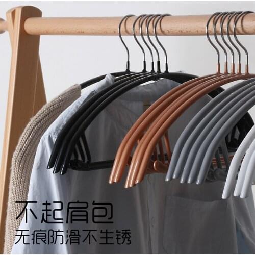 10pcs/lot 42cm Household dip Hanger Metal anti-slip Hanger Stainless steel Hook Hanging pants Hanger Adult Hanger