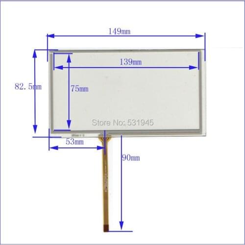 ZhiYuSun 6inch 149mm*83mm Touch Screen panel4 wire resistive USB overlay kit 149*83 XWT649 touchpad compatible HLD-TP-1654