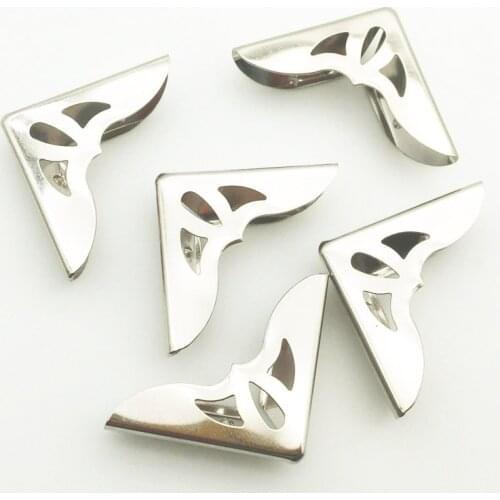 20PCS/Lot 30X30X8mm Silver Metal Book Corners For Photo Albums Menus Folders DIY Scrapbooking Decor Corner Protectors WD0281
