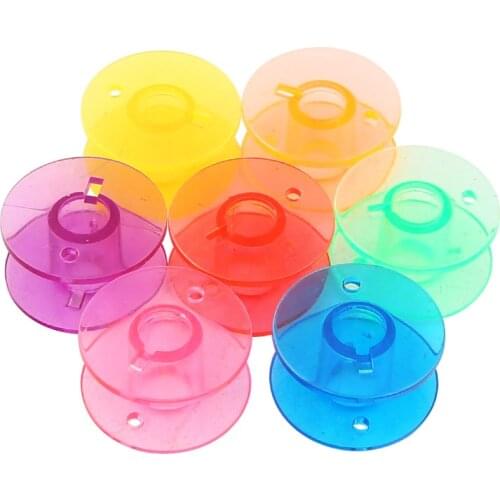 50PCS Bobbin Plastic Cop Latch Household Universal Bobbin Vintage Sewing Machine Accessories Transparent Thread Roll