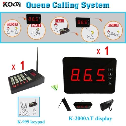 Wireless queue calling system, 1 transmitter K-999 + 1 number display K-2000AT Cheapest