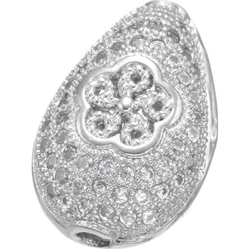 JUYA Perles Pour la fabrication de bijoux DIY Accessories Copper Findings Luxury CZ Crystal Spacer Beads For Bracelets Necklaces