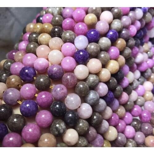 MULTICOLOR Tourmaline round 6/8/10MM 37cm for DIY jewelry making loose beads FPPJ wholesale beads nature