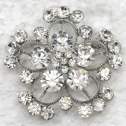 Clear Rhinestone brooch Flower Pin brooches C2070 A