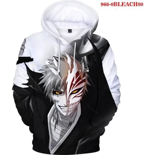 Anime BLEACH Print 3d Mens Hoodies Fashion Casual Sweatshirts Autumn Warm Pullovers Hooded Women BLEACH New Hoodie Sweatshirts