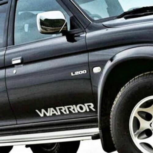 Car decal 1 Piece WARRIOR letter graphic Vinyl car sticker fit for side and rear tailgate sticker decal mitsubishi l200 triton