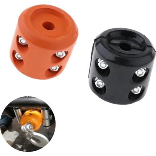 60x50mm Winch Cable Hook Stopper Rubber Rope Line Saver for ATV UTV Durable & Durability with Screws