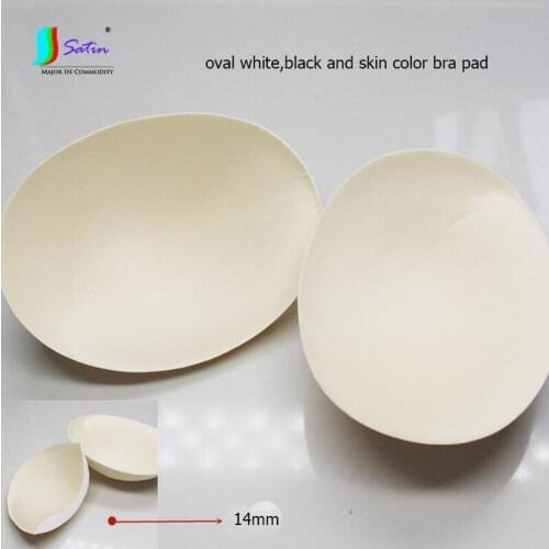 Wholesale 50 Pairs Yoga Wearclothes Sports Clothes Wedding Dress Decoration Thin Thickness 14mm White Black Nude Oval Bra Pad
