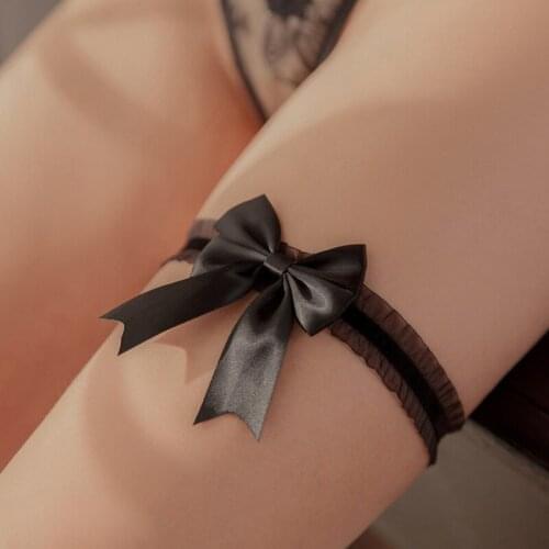 Sexy Lace Lolita Garters with Bow Punk Gothic Spikes Elastic Lace Garter Belt Suspender Belt Harness Leg Ring Party Club wear